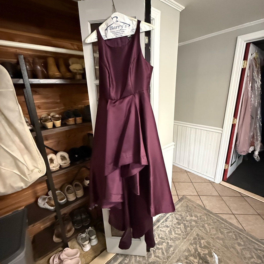 Adrianna Papell Purple Sleeveless V-Neck Sundress